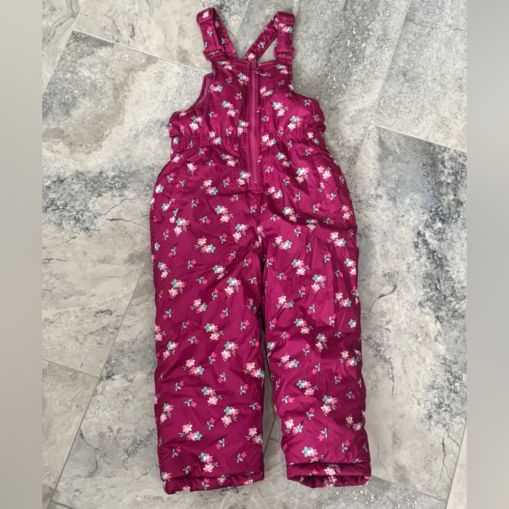 Pink Platinum Floral Kids Snowsuit